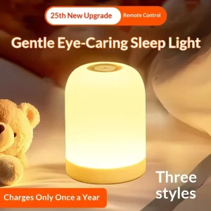 Charging Touch Night Light Slap Lighting Lamp Rechargeable Stepless Dimming Eye Protection Bedside Lamp for Baby Night Feed