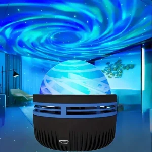 Children LED Night Light Starry Projector Lamp Galaxy Moon Starry Night Table Lamp for Nursery Baby’s Bedroom Star Projector
