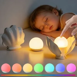 Children’s Multi Color Silicone Eye Protection Night Light Multifunctional Care Atmosphere Lamp Baby Care Shell Night Light