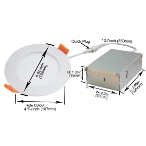 China Factory ETL Intertek CRI>80 Slim Recessed Light Fit 4 Inch 9W Round Ultra thin Led Recessed Pot Light Ceiling Panel Light