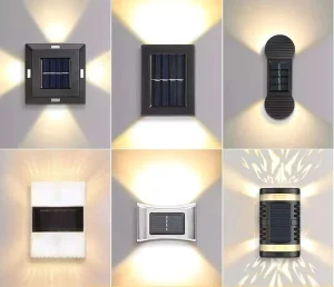 China LED Solar Wall Light Outdoor Garden Waterproof up and Down Luminous Wall Lamp for Courtyard Staircase Porch