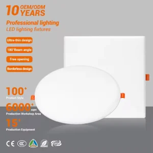China Skillful Manufacture Indoor Office Square PP 9w 18w 24w 36w Recessed Led Frameless Panellight