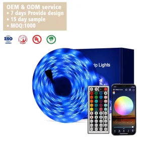 Chinese Manufacturer 5050 RGB Light Strip Set with WiFi12V Waterproof LED Tape Lights 44 Key Remote Control and RGB Light Strip