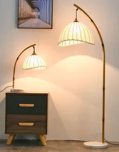 Chinese Retro Bamboo Art Floor Lamp Living Room Bedroom Sofa Lighting Decoration Floor Lamp