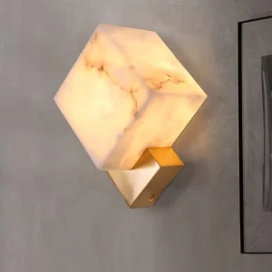 Chinese Style Natural Marble Wall Lamp Modern Minimalist Designer Style Bedroom Bedside Lamp Study Entryway Small Light