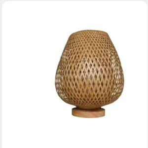 Chinese Style Table Lamp Bamboo Lamp Shade Table Lamp for Bedroom Living Room