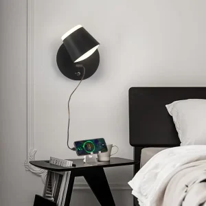 Chinese Zhongshan Made Minimalist Wall Lamp Creative Bedroom Bedside Lamp Design Modern Led Wall Sconce Lamp for Hotel Rooms