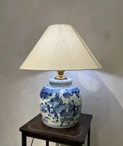 Chinoiserie LED Table Lamp Cottage American Country Bedside Desk Nightstand Lamp for Bedroom
