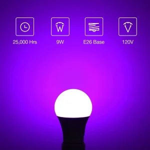 Christmas Festival Decoration LED Bulb Worbest 120V 6W A19 Warm White Aluminum Residential Dimmable CRI 80 90