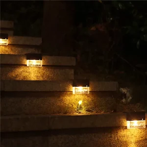 Christmas Home Garden Decor Multicolor Outdoor Street Fence Lighting LED Solar Light Acrylic Deck Lamps