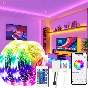 Christmas Indoor LED Strip Light 5050 RGB APP Control Smart PVC 5M/10M 5V USB TV Decoration Light