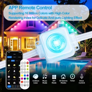 Christmas Permanent Lighting IP68 Waterproof House Eaves Lights App Control Harsh Environments RGB RGBW Red Green Outdoor Led