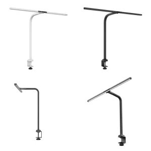 Clamp Mount LED Desk Lamp Wide Panel Touch Control Eye Care Dimmable Table Smart Light for Study Office