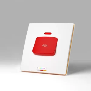 Classic High-Power 45A Wall-Mounted Traditional Switch with Neon UK Standard 250V Switch