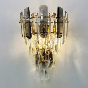 Classic Luxury Hotel Indoor Modern Wall Sconce Aluminum Gold Wall Lamp with Incandescent Bulbs for Bedroom Decor