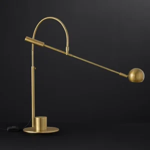 Classic Modern Indoor LED Desk Lamp Fabric Shade E14 Base Copper Body Reading Bedside Home Decor Brass Table Light Decor