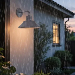 Classic Modern Square LED Outdoor Waterproof Durable Iron Wall Lamps Wall Mounted IP23 5000K Daylight Black 20 Degree Beam Angle