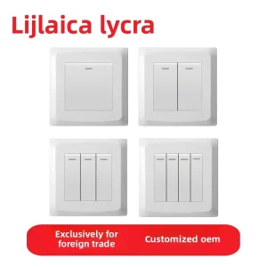 Classic UK Standard Wall Switches and Sockets Flame Retardant Pressure Resistant 250V