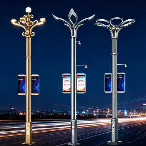 Classical Combined Smart Lamp Pole with LED IP65 Decorative Landscape Lighting