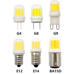 Clear Glass G8 COB 3W 5W LED Light Bulb 2700K 2200K G8 120V 230V
