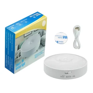 Closet Light Motion Sensor Cabinet Night Light Indoor LED Usb Rechargeable 400mAh Camping Light Portable