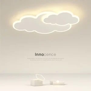 Cloud Scandinavian LED Ceiling Light for Bedroom Study Room, Warm Lighting for Boys and Girls