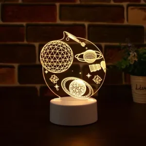 Colorful 3D LED Illusion Mood Night Light for Children