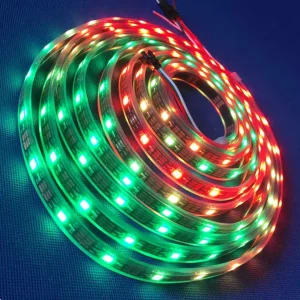 Colorful Epistar LED Light Strip with Dynamic Flowing Water Effect IP68 Rated 5V Warm White for Store Fronts & Stage Decorations