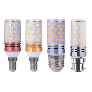 Colorful LED Corn Bulb E14 E27 B22 12W 16W Candle 3-Color 220V Red Blue Green Purple Pink Yellow Warm White