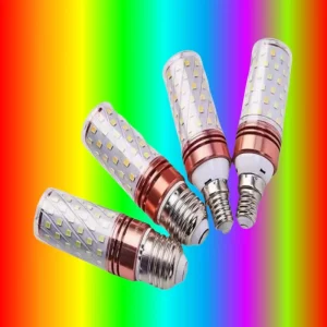 Colorful LED Corn Lamp Bulb Light Lighting E14 E27 12W 16W Candle 3 Color 220V Red Blue Green Purple Pink Yellow Warm Pure