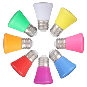 Colorful LED Crown Mushroom Light E27 Base 1W 3W ABS Indoor Outdoor Residential Decorative String Bulb for Holiday Party Home