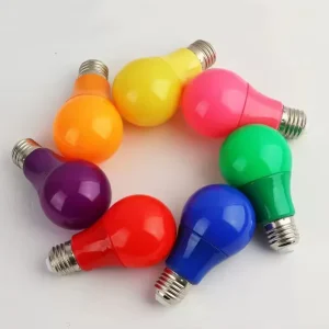 Colorful LED Light Bulb for Indoor Holiday Decorative Lighting Parties AC Power Supply E27 Base Type