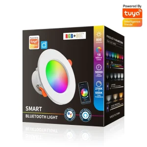 Colorful Spot Tuya LED Ceiling Lamp Recessed Round Light Smart Home Down Lights 10W RGB Dimmable Wifi Smart Downlight