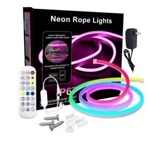 Colorful WiFi Bluetooth Music RGB Flexible Silicone Ambient LED Strip Light with DIY Running Effects