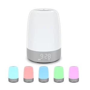 Colour Lights for Home RGB Color Time Set Nightlight Dawn Simulator Alarm Clock Touch Control Rechargeable Nursery Decor Light