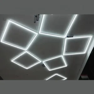 Commercial Building Ceiling Square LED Panel Light with Natural Frame