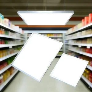 Commercial LED Panel Light, 12W 18W 24W 36W, Dimmable Flush-Mount Ceiling Light