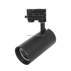 Commercial LED Track Lighting System Modern Cylinder Aluminum Spotlights IP44 3800 Lumens for Exhibition Gallery Museum