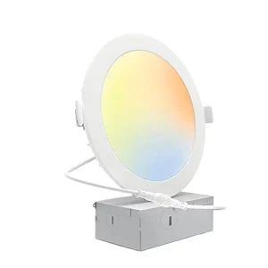 Commercial Slimline 5CCT IP44 Aluminum Recessed Flat Round Ceiling LED Panel Lights Dimmable 5 Year Warranty