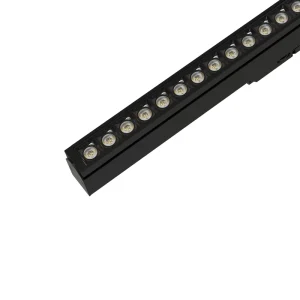 Commercial Twin-Tube LED Linear Light, 120-Degree Rotatable, UGR 19, IP20, Aluminum Track Lighting