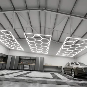 Competitive Price White Garage Honeycomb Light Hexagonal Led Light New Products Ceiling Light Panels for Garage Working