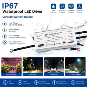 Constant-Current Single-Output 720W IP67 Waterproof Flicker-Free LED Driver for Outdoor Lighting