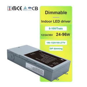 Constant Voltage Triac Dimmable LED Driver 12V 24V 36V 48V 50W 60W 96W 300W DC Lighting Dimming Switch Power Supply Units