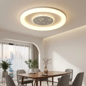 Contemporary Crystalline Ceiling Lamp with High Brightness and Flicker-Free Lighting