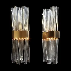 Contemporary Gold Hotel Living Room Wall Lights Handmade Glass Wall Lamp for Bedroom Dining Room Entrance Wall Sconces