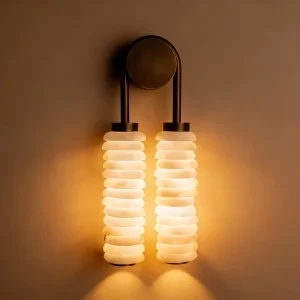 Contemporary Gold Metal Linear LED Wall Lamp for Home Hotel Corridor Living Room Decorative Indoor Wall Light