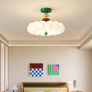 Contemporary Home Office LED Ceiling Light with Voice Control, Colorful Design, High CRI 90