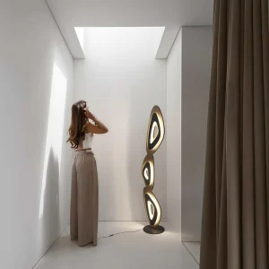 Contemporary LED Floor Lamp Adjustable Height Waterproof EU USA Plug 110V 220V 2700K Warm White Light