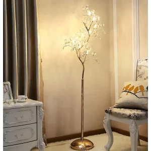 Contemporary Luxury Custom Living Room Designer Nordic Modern Standing LED Crystal Floor Lamp