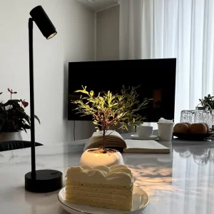 Contemporary Luxury Portable Stainless Steel Neon Floor Lamp Crystal Shade 3 Year Warranty Easy Read Aluminum Dimmable
